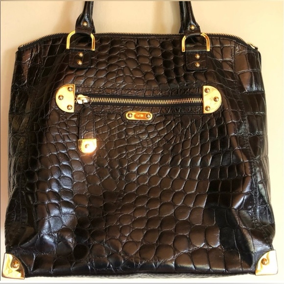 RAFE Black Crocodile-Embossed Leather Tote Bag - Picture 15 of 15
